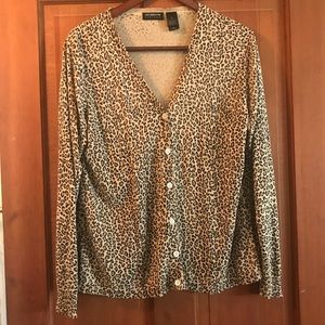 Leopard Liz Claiborne Cardigan
